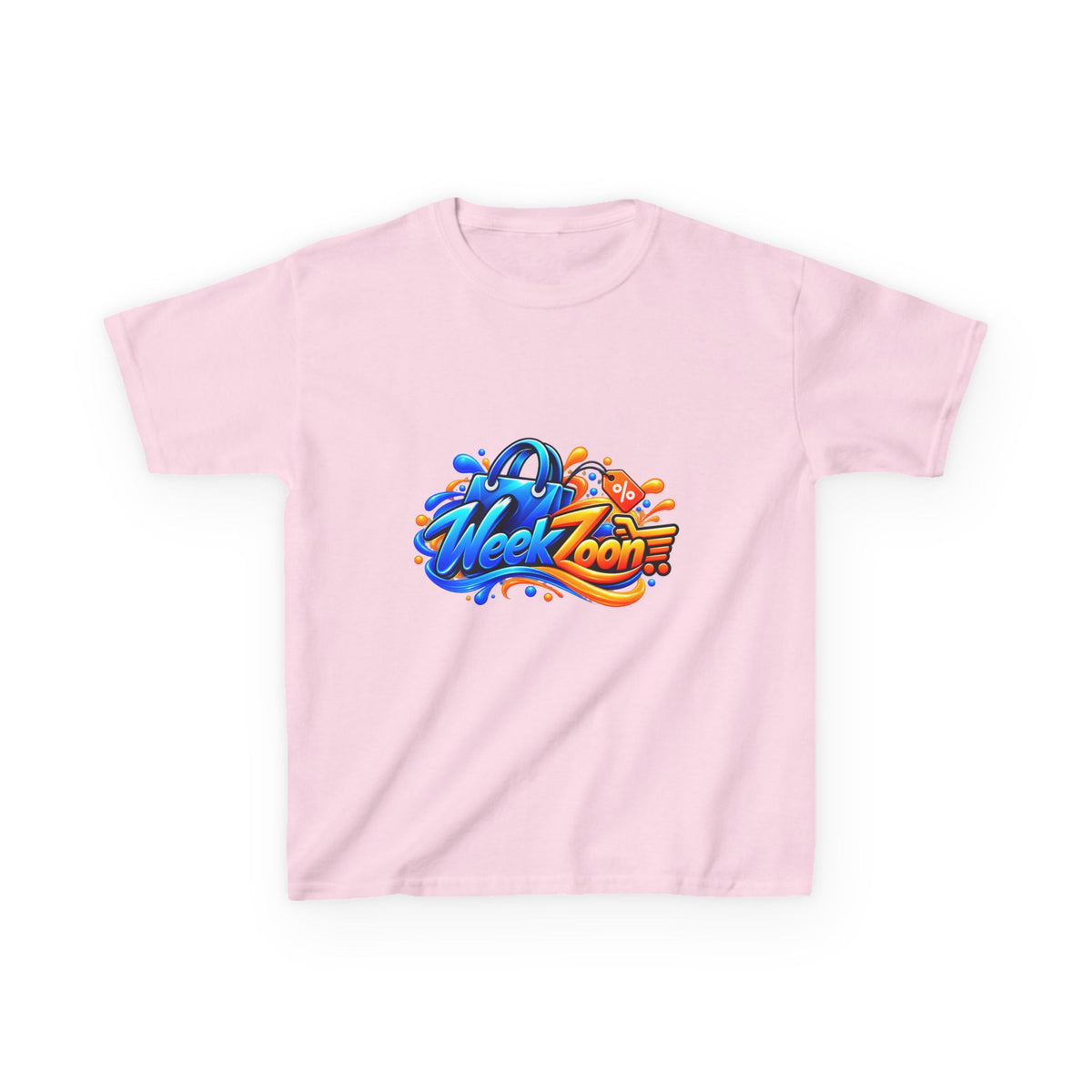 Kids Tee — Colorful "Week Zoon" Cartoon Surf Logo
