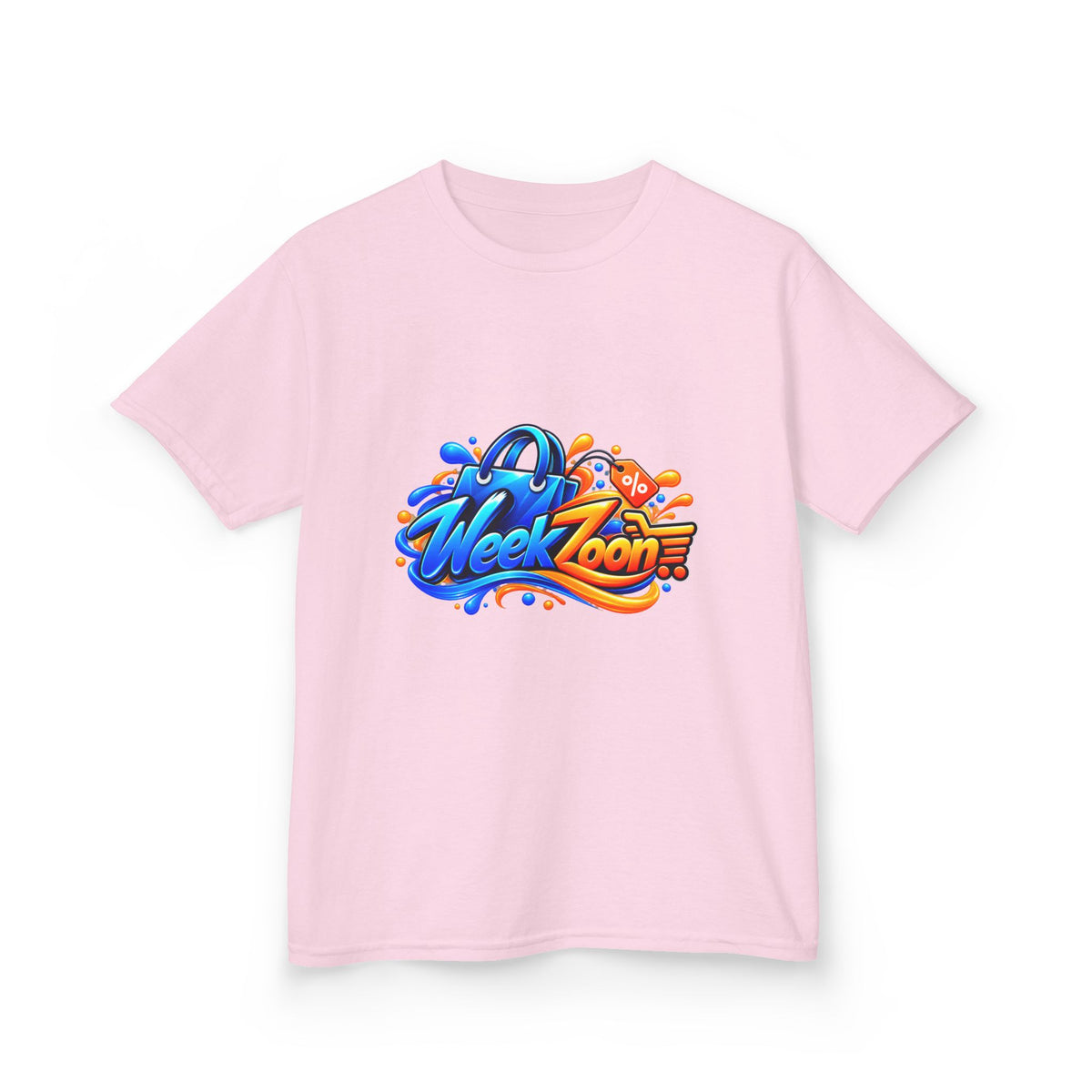 Kids Tee — Colorful "Week Zoon" Cartoon Surf Logo